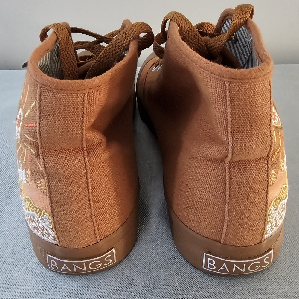 BANGS Sunrise Mountain High Top Embroided Unisex Sneakers, Shoes - Picture 7 of 9